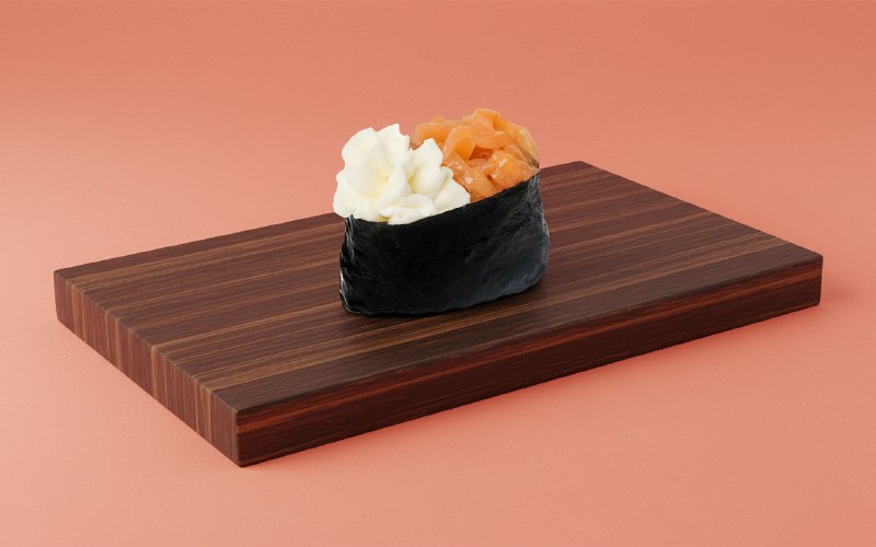 Гункан сливочный лосось