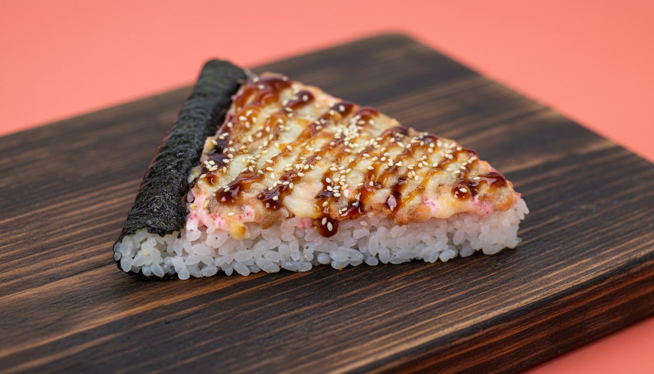 Суши-пицца с лососем