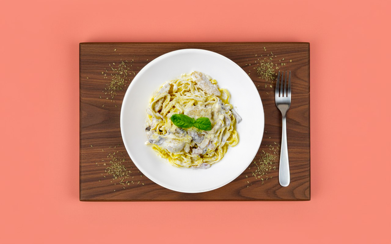 Фетучини с курицей 