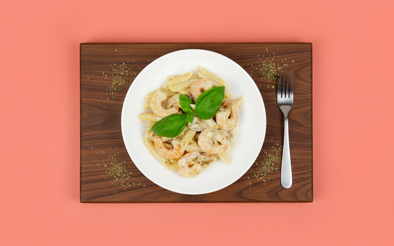 Пенне с морепродуктами